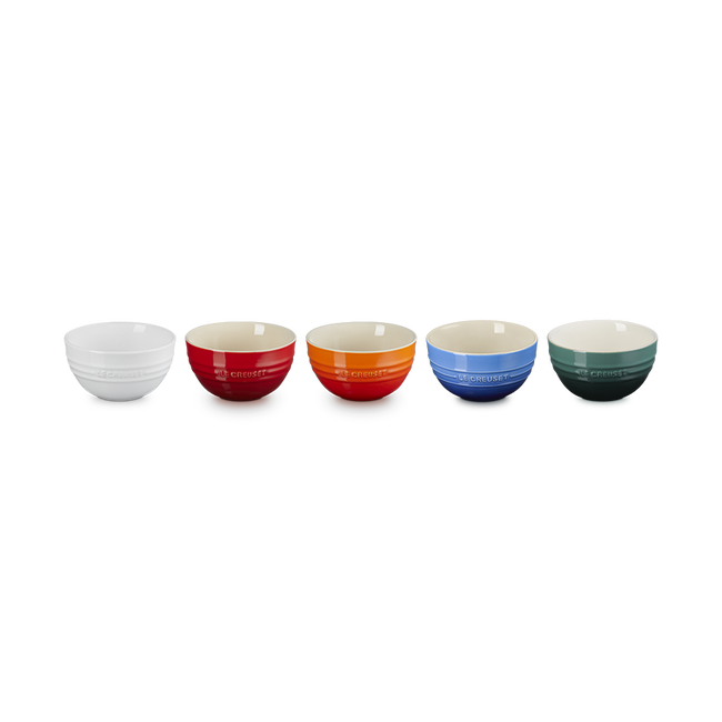 ♦︎④LE CREUSET スモールライスボウル レインボー５個セット Rice Bowls, Set of 5 | Le Creuset®